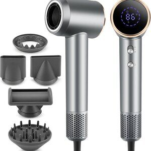 SIATELOO Brushless Hair Dryer w/ Digital Display & Negative Ions